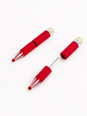 Novelty Pencil Earrings – Red | Cute Statement Earrings